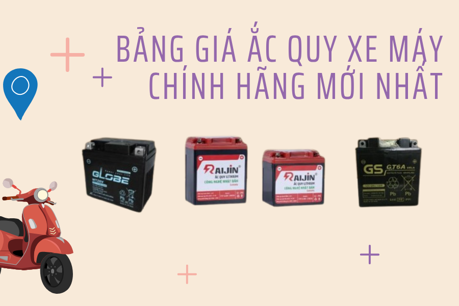Bảng giá bình ắc quy xe máy chính hãng mới nhất