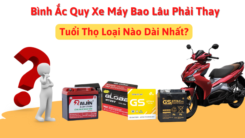 cách thay ắc quy xe máy